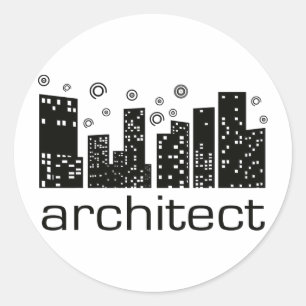 Architect Buildings Cool design! Classic Round Sticker