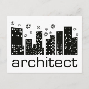 Architect Buildings Cool design! Postcard