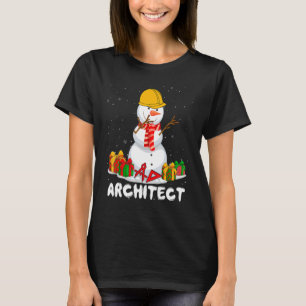 Architect Christmas Funny Snowman Xmas Holiday Paj T-Shirt