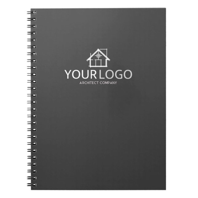Architect Company Startup Business Logo Stationery Notebook (Front)