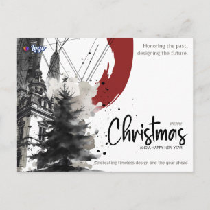 Architect Construction Builder Christmas Holiday Postcard