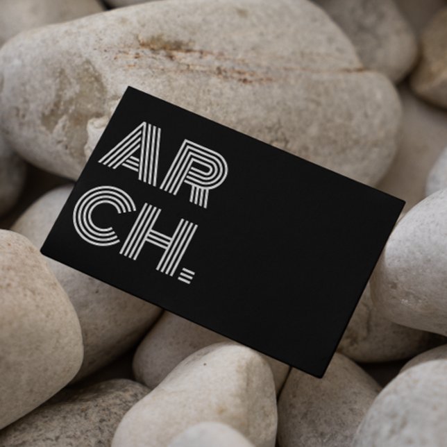 Architect Custom Add Your Logo Black And White Business Card (Architect Custom Add Your Logo Black And White Business Card)