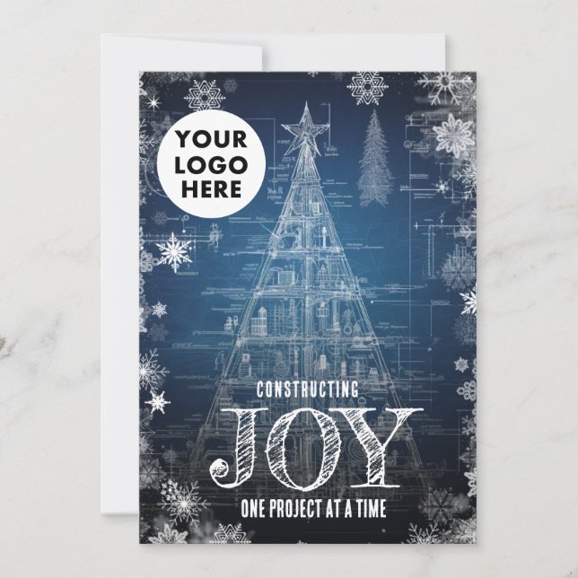 Architect Custom Logo Business Christmas  Holiday Card (Front)
