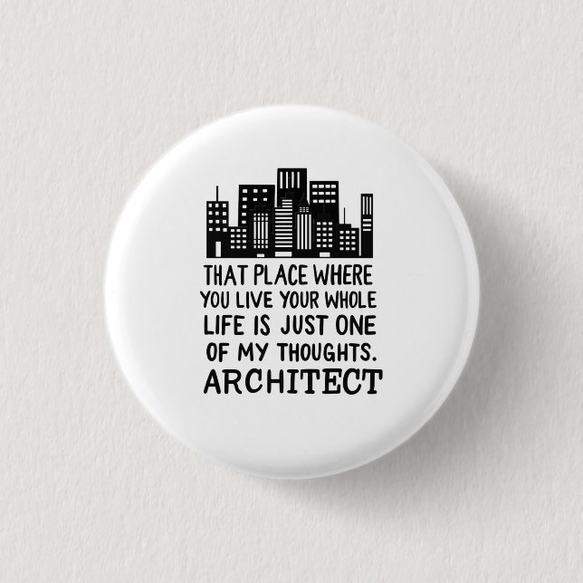 Architect Definition 3 Cm Round Badge (Front)