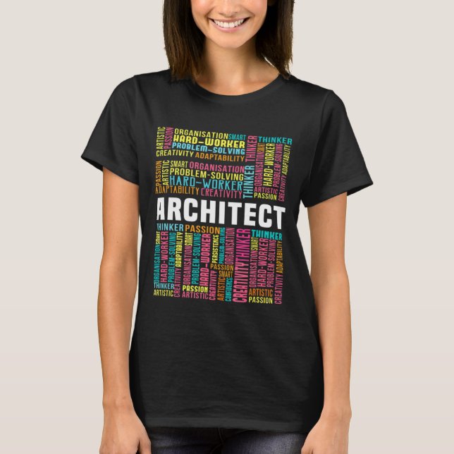 Architect Definition Architecture Engineer T-Shirt (Front)