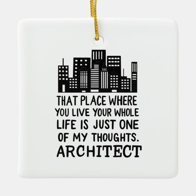 Architect Definition Ceramic Ornament (Front)