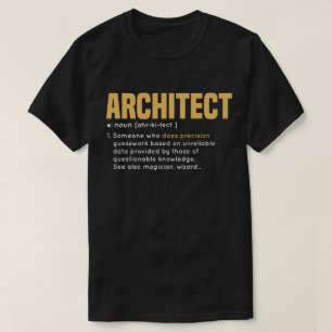 ARCHITECT Definition Cool Gift with yellow colour T-Shirt