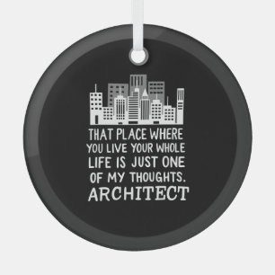 Architect Definition Glass Tree Decoration
