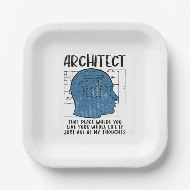 Architect Definition Paper Plate (Front)