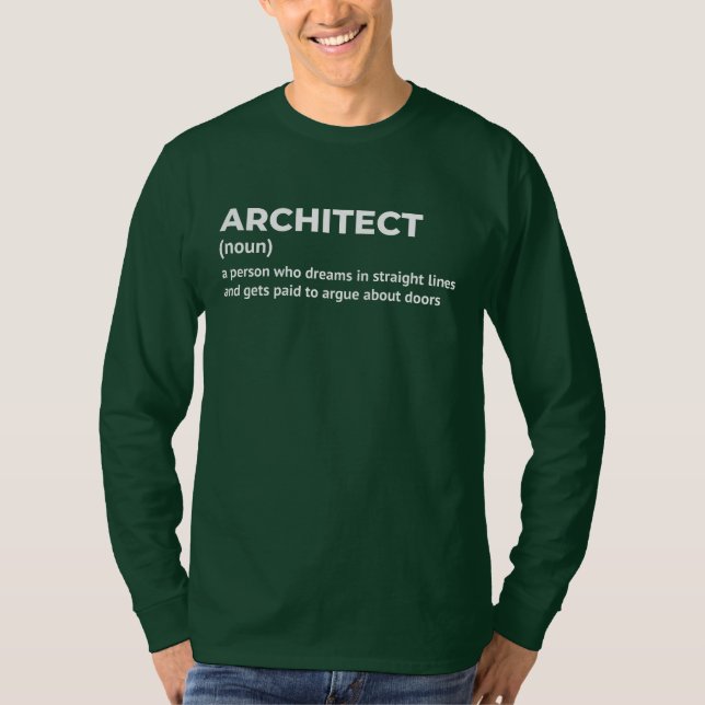 Architect Definition Satire Men’s Long Sleeve Top (Front)
