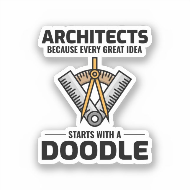 Architect Doodles Interior Design Innovation Funny (Front)