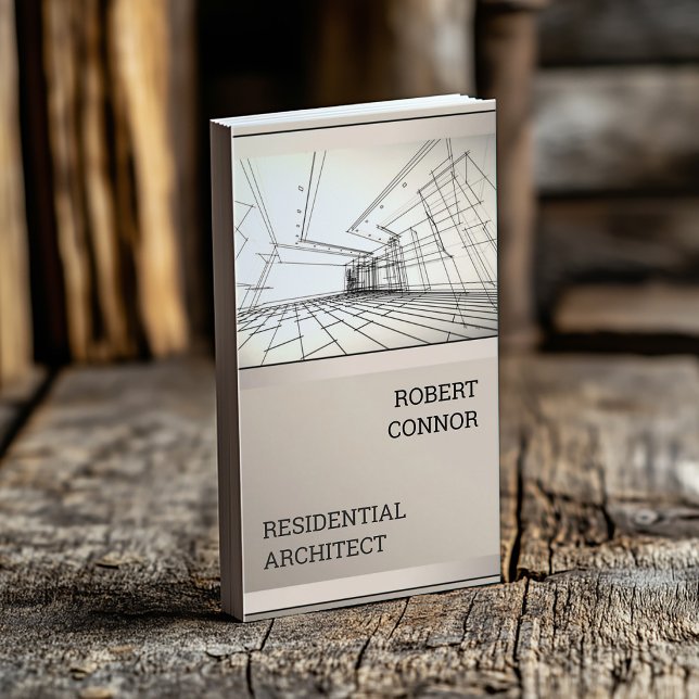 Architect Drawing Sketch House Design Card (Perfect for business)