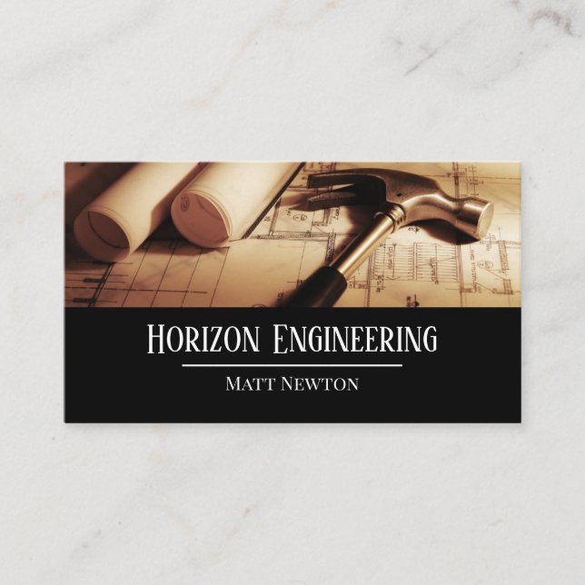 Architect Engineering ContractorConstruction Business Card (Front)