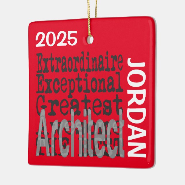 Architect Extraordinaire CUSTOM Ceramic Ornament (Left)