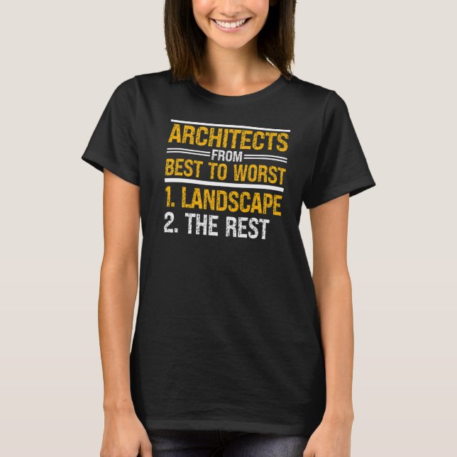 Architect From Best To Worst Structure Architech T-Shirt (Front)