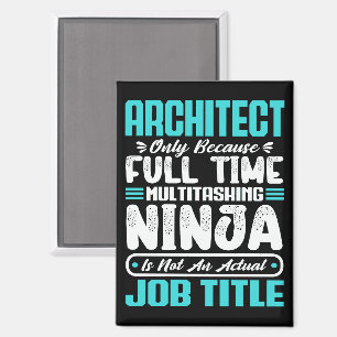 Architect Funny Job Occupation Career Architecture Magnet