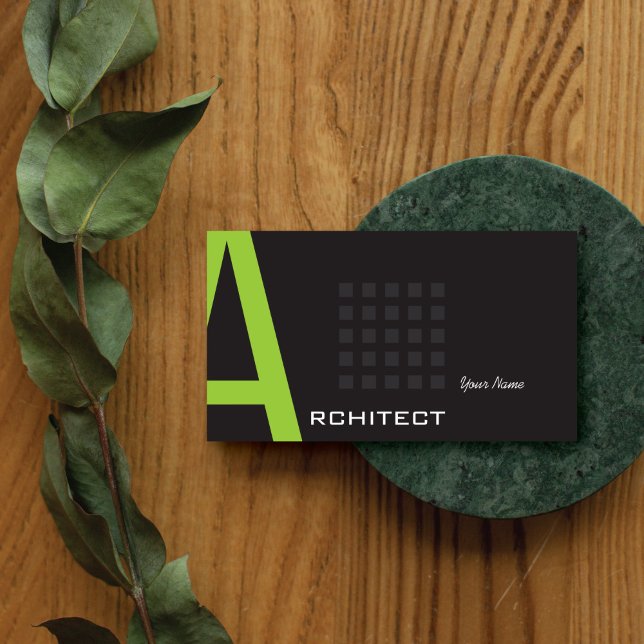 Architect Geometric Grid Business Card (Creator Uploaded)