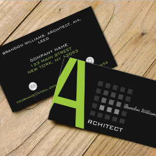 Architect Geometric Grid Business Card