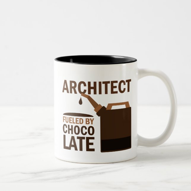 Architect Gift (Funny) Two-Tone Coffee Mug (Right)