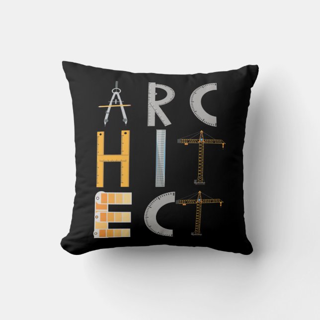 Architect Gifts Architecture Students Cushion (Front)