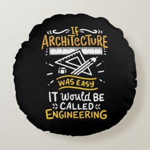 Architect Gifts Round Cushion