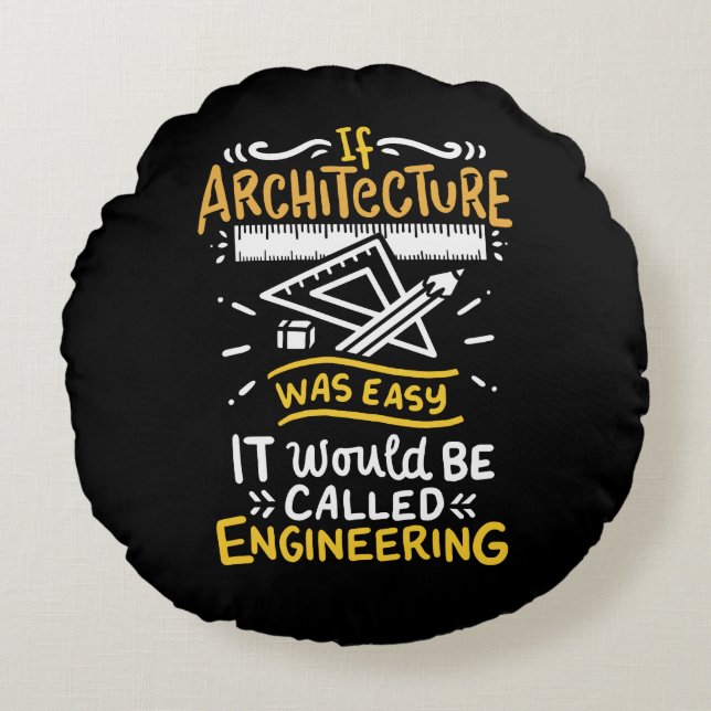 Architect Gifts Round Cushion (Front)