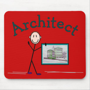 Architect Gifts--Stick Person Design Mouse Pad