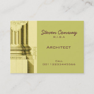 Architect ~ Gothic Architecture Design Business Card