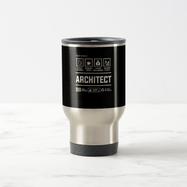 Architect Handling Inmation Architecture Mens Gift Travel Mug (Center)