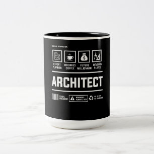 Architect Handling Inmation Architecture Mens Gift Two-Tone Coffee Mug