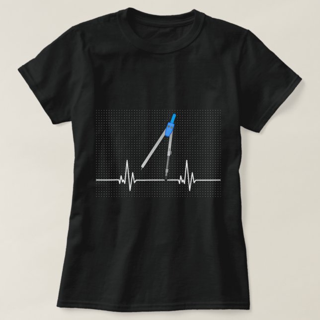 Architect Heartbeat Circle Architect T-Shirt (Design Front)