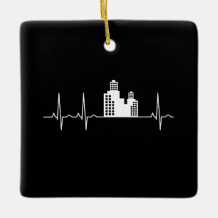 Architect Heartbeat Houses Architect Gift Ceramic Ornament