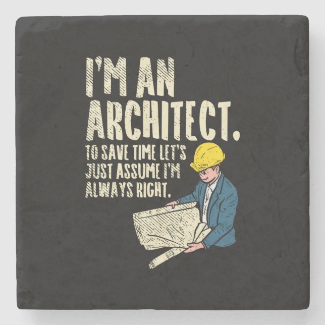 Architect - I'm An Architect Stone Coaster (Front)