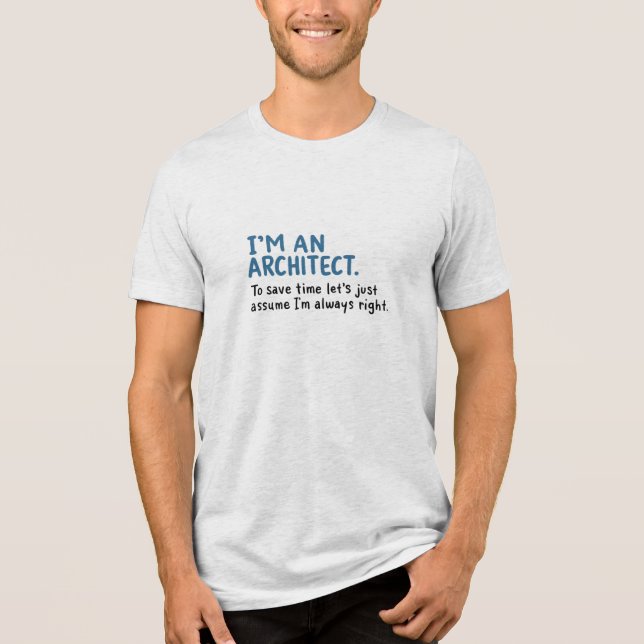Architect - I'm An Architect Tri-Blend Shirt (Front)