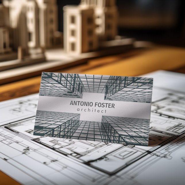 Architect Interior Designer Buildings Sky Skyline Business Card (Creator Uploaded)