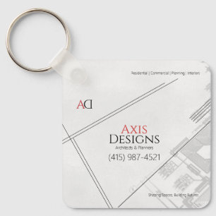 Architect Keychain Blueprint Design