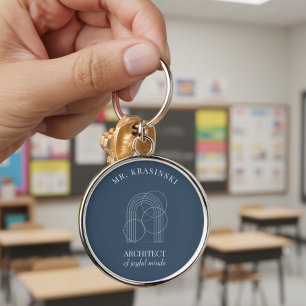 Architect of Joyful Minds Personalised Teacher Key Ring