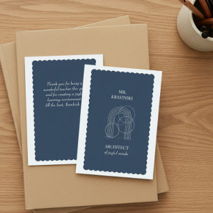 Architect of Joyful Minds Personalised Teacher Thank You Card