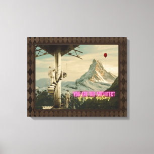 Architect of Your Destiny Surreal Collage   Canvas Print