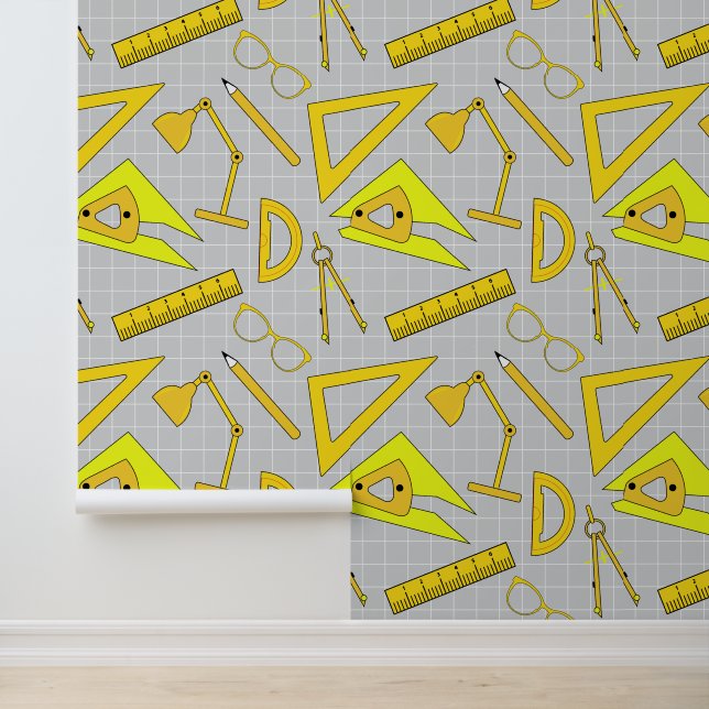 Architect Office Architectural Drawing Supplies Wallpaper (Application)