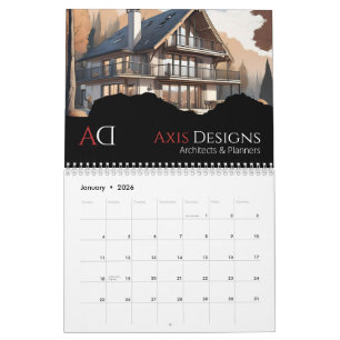 Architect Photo Calendar Blueprint Design