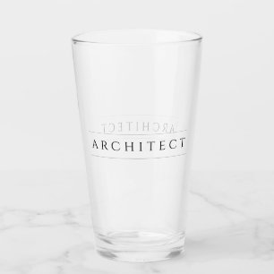 ARCHITECT Pint Drinking Glass / Black