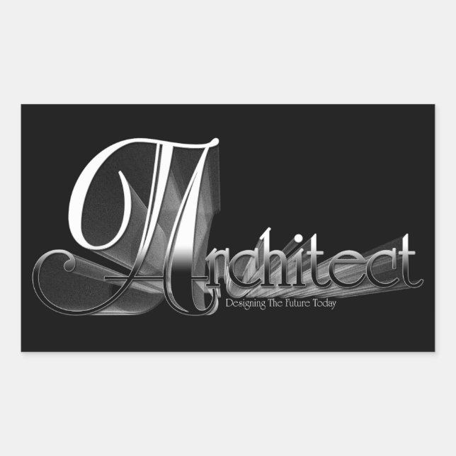 Architect Rectangular Sticker (Front)