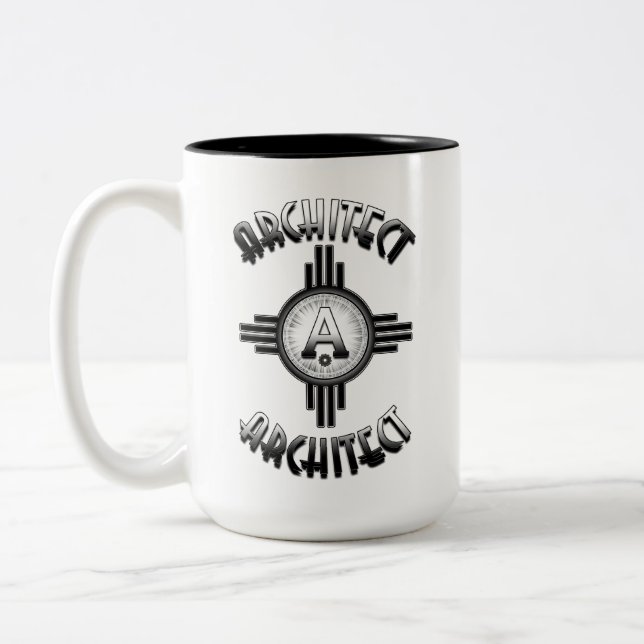 Architect Retro - Architects Merch Two-Tone Coffee Mug (Left)