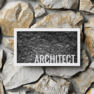 Architect Rough Cement Wall White Border Card