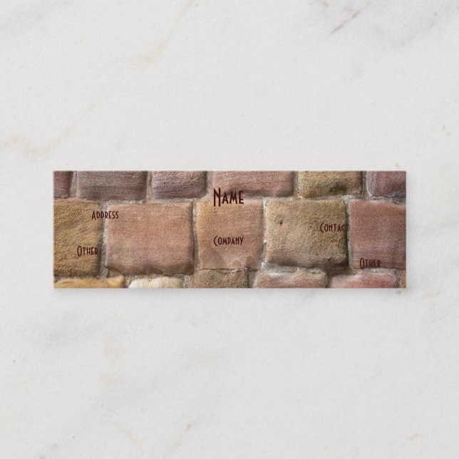 Architect Sandstone Blue I Mini Business Card (Front)