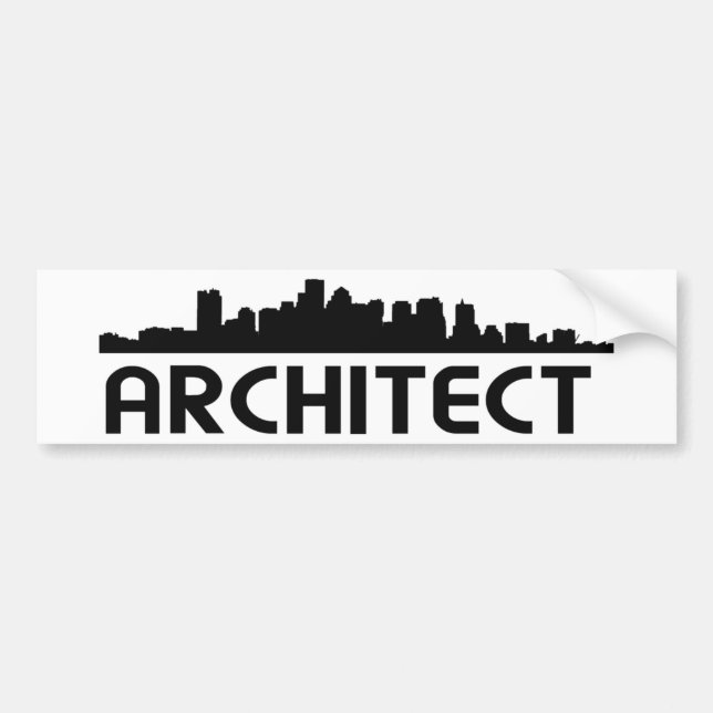 Architect Skyline design! Bumper Sticker (Front)