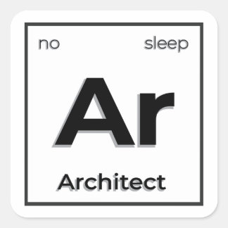 Architect sticker periodic table element style
