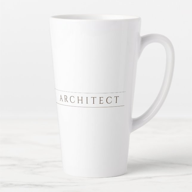 ARCHITECT Tall Latte Mug / Sepia (Right)