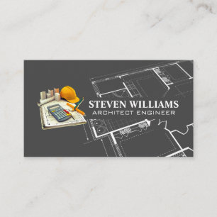 Architect Tools   Blueprints   General Contractor Business Card